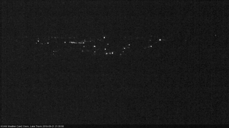 Lake Travis webcam, September 21, 2016 8:45 PM CT