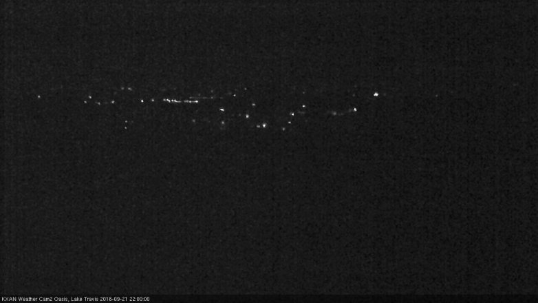 Lake Travis webcam, September 21, 2016 9:15 PM CT