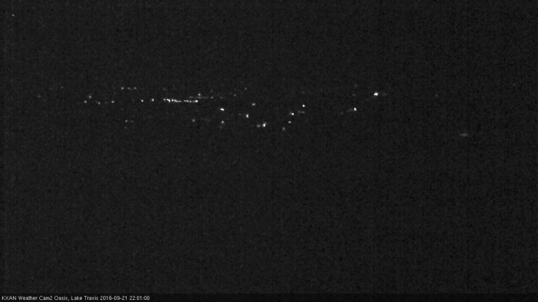 Lake Travis webcam, September 21, 2016 9:20 PM CT