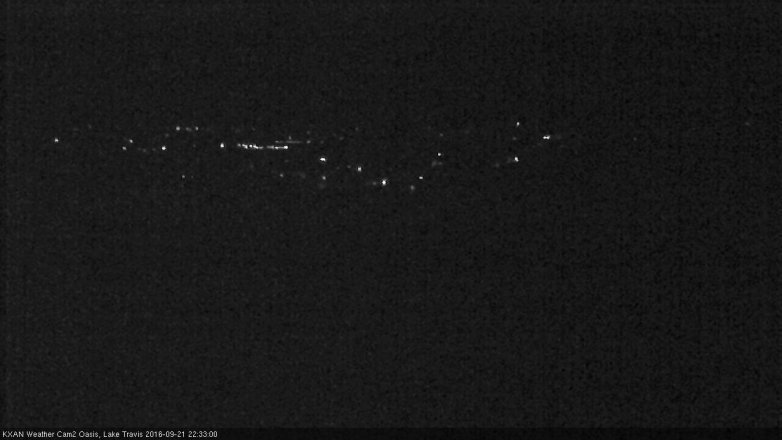 Lake Travis webcam, September 21, 2016 9:40 PM CT