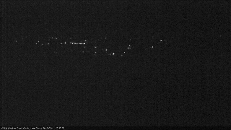 Lake Travis webcam, September 21, 2016 10:30 PM CT