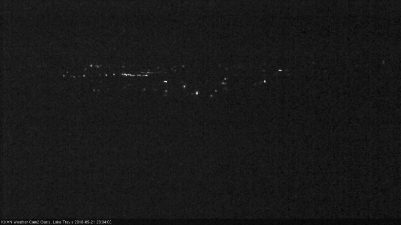 Lake Travis webcam, September 21, 2016 11:00 PM CT