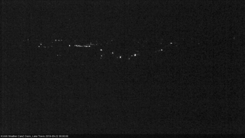 Lake Travis webcam, September 21, 2016 11:05 PM CT