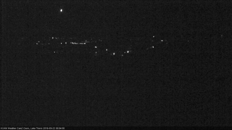 Lake Travis webcam, September 21, 2016 11:35 PM CT