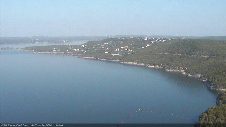 Lake Travis webcam, September 22, 2016 9:05 AM CT