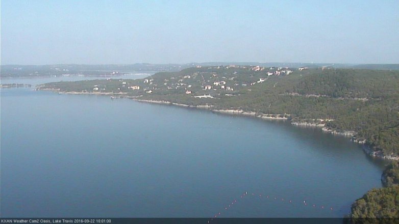 Lake Travis webcam, September 22, 2016 9:30 AM CT