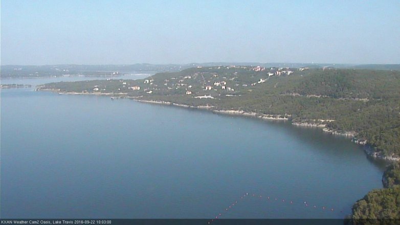Lake Travis webcam, September 22, 2016 9:35 AM CT