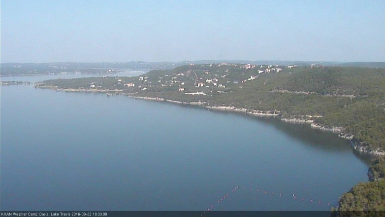 Lake Travis webcam, September 22, 2016 9:40 AM CT