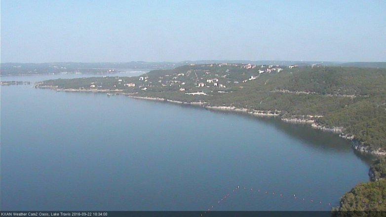 Lake Travis webcam, September 22, 2016 9:45 AM CT