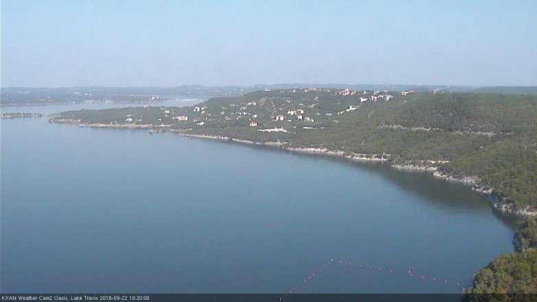 Lake Travis webcam, September 22, 2016 9:55 AM CT