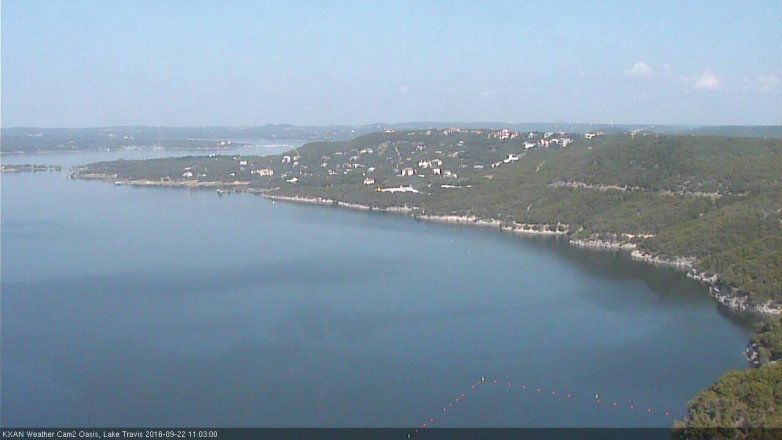 Lake Travis webcam, September 22, 2016 10:20 AM CT
