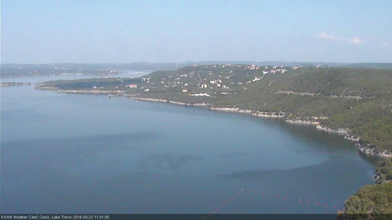Lake Travis webcam, September 22, 2016 10:25 AM CT