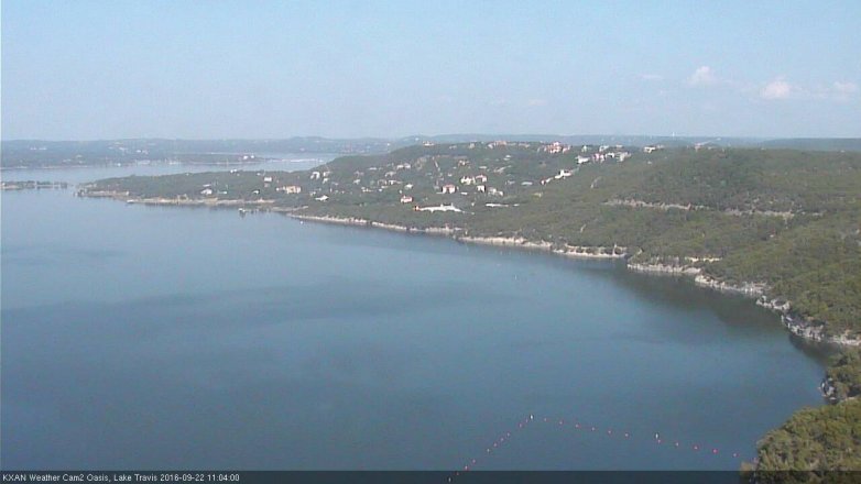 Lake Travis webcam, September 22, 2016 10:30 AM CT