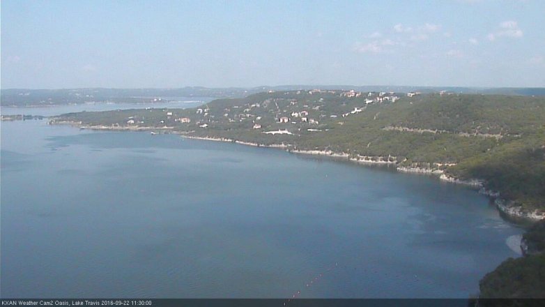Lake Travis webcam, September 22, 2016 10:35 AM CT