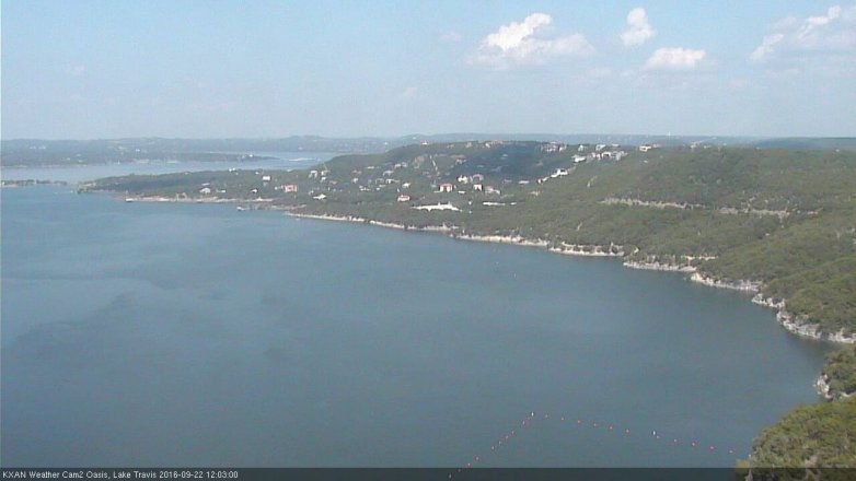 Lake Travis webcam, September 22, 2016 11:15 AM CT