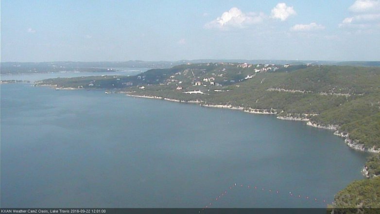 Lake Travis webcam, September 22, 2016 11:25 AM CT