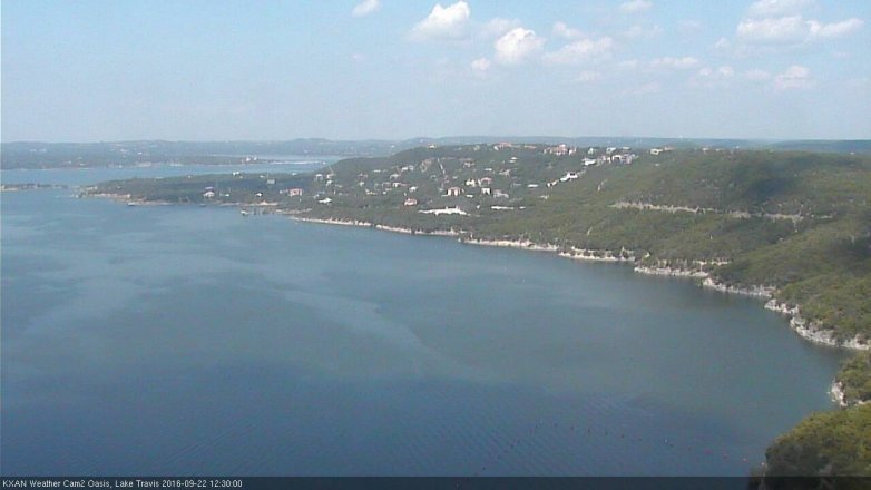 Lake Travis webcam, September 22, 2016 11:55 AM CT