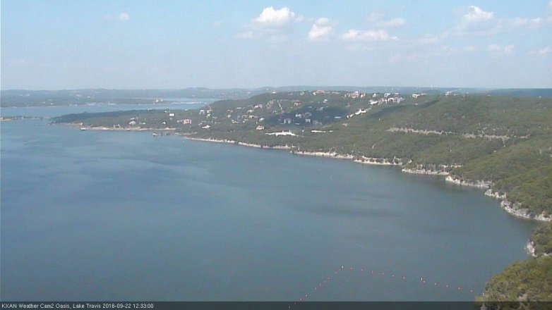 Lake Travis webcam, September 22, 2016 12:00 PM CT
