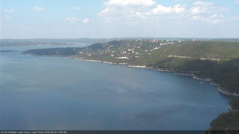 Lake Travis webcam, September 22, 2016 12:05 PM CT