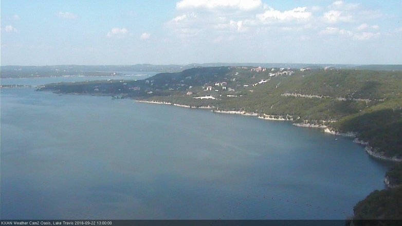 Lake Travis webcam, September 22, 2016 12:20 PM CT