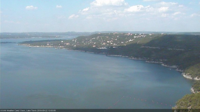 Lake Travis webcam, September 22, 2016 12:35 PM CT