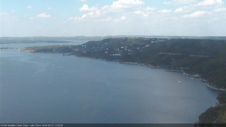 Lake Travis webcam, September 22, 2016 12:50 PM CT