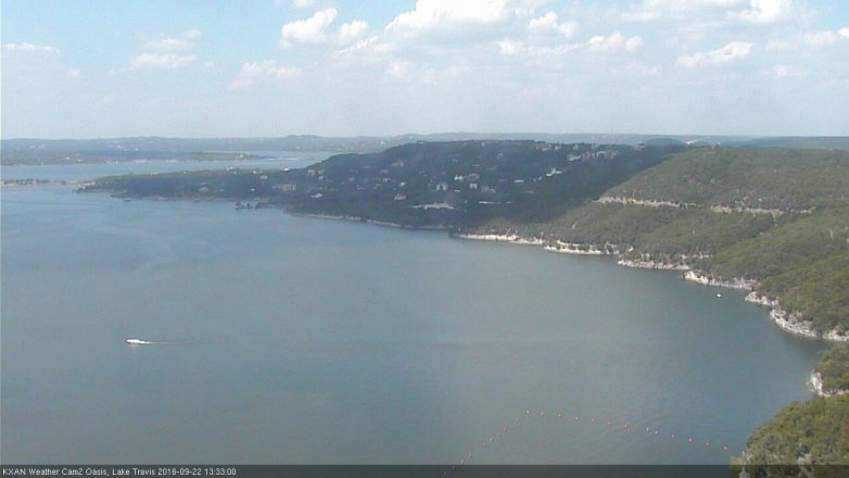Lake Travis webcam, September 22, 2016 1:05 PM CT
