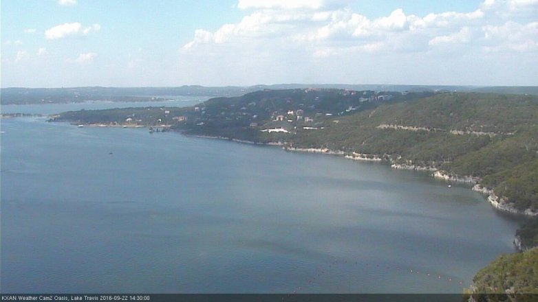 Lake Travis webcam, September 22, 2016 1:35 PM CT