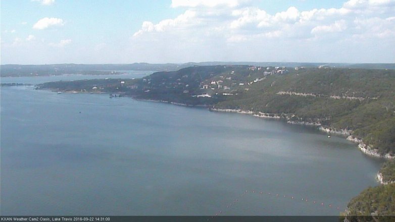 Lake Travis webcam, September 22, 2016 1:50 PM CT