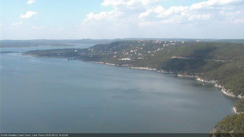 Lake Travis webcam, September 22, 2016 1:55 PM CT