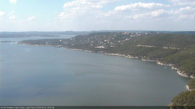 Lake Travis webcam, September 22, 2016 2:05 PM CT