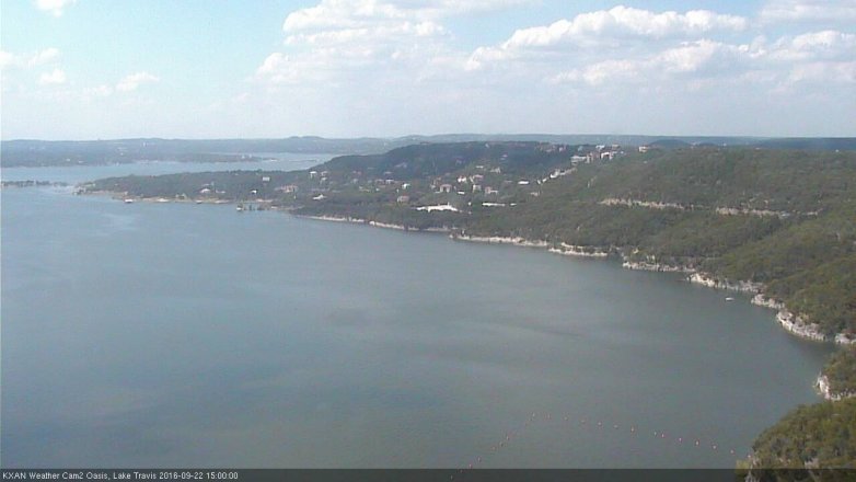 Lake Travis webcam, September 22, 2016 2:15 PM CT