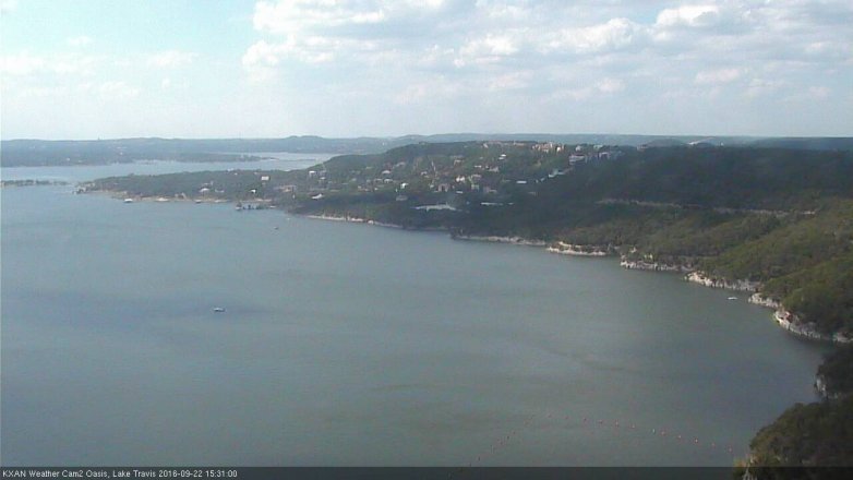 Lake Travis webcam, September 22, 2016 2:40 PM CT