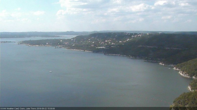 Lake Travis webcam, September 22, 2016 2:45 PM CT