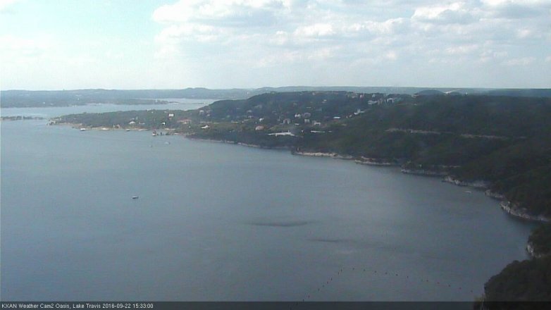 Lake Travis webcam, September 22, 2016 3:00 PM CT