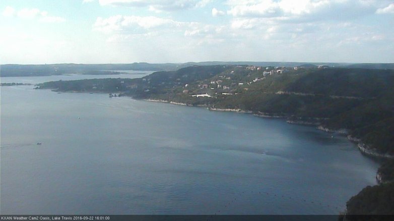 Lake Travis webcam, September 22, 2016 3:05 PM CT