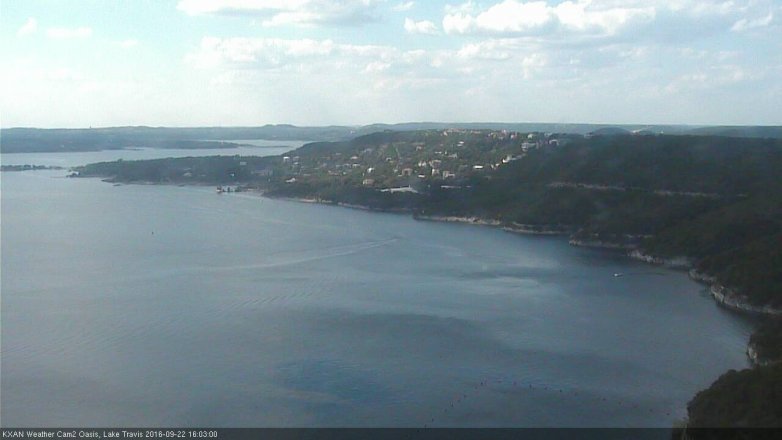 Lake Travis webcam, September 22, 2016 3:30 PM CT