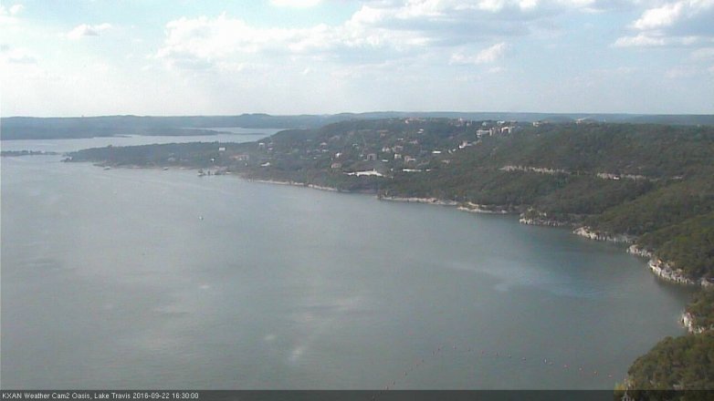 Lake Travis webcam, September 22, 2016 3:35 PM CT