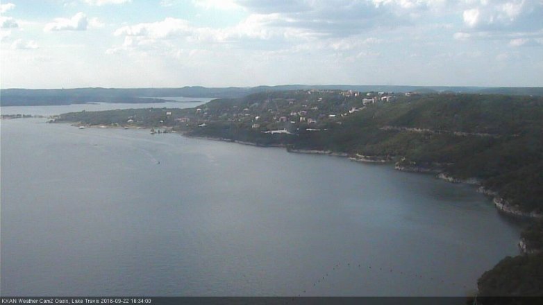 Lake Travis webcam, September 22, 2016 3:45 PM CT