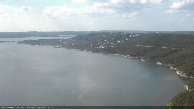 Lake Travis webcam, September 22, 2016 3:55 PM CT
