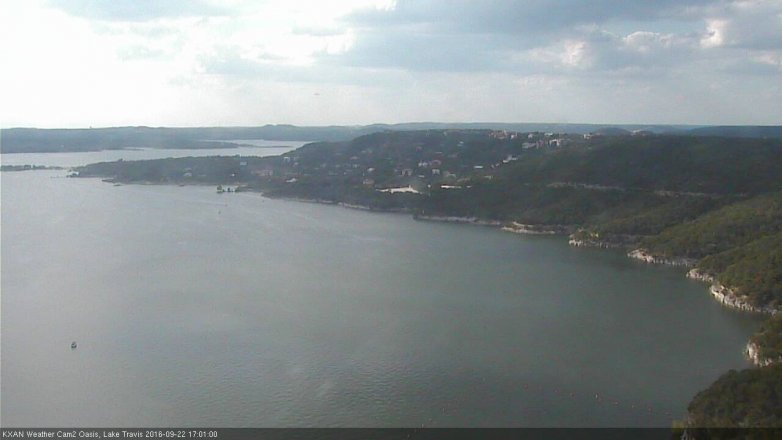Lake Travis webcam, September 22, 2016 4:15 PM CT