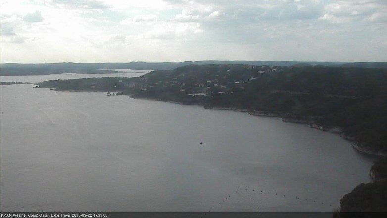 Lake Travis webcam, September 22, 2016 4:40 PM CT