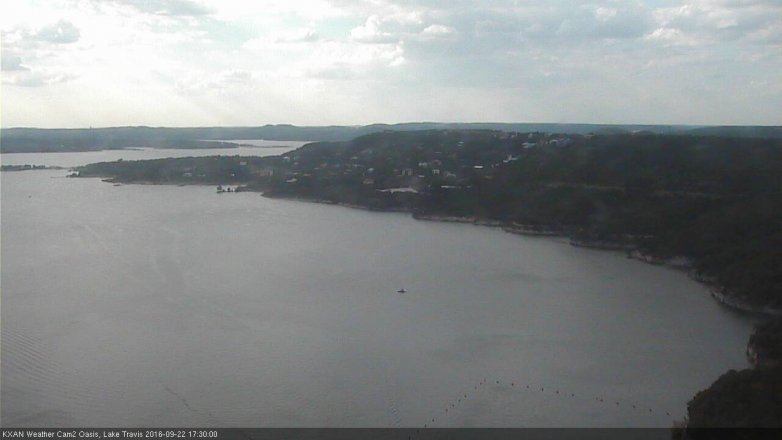 Lake Travis webcam, September 22, 2016 4:45 PM CT