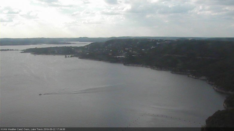 Lake Travis webcam, September 22, 2016 4:50 PM CT