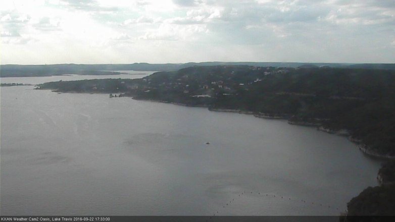 Lake Travis webcam, September 22, 2016 4:55 PM CT