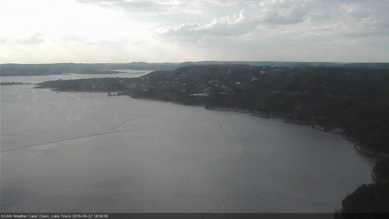 Lake Travis webcam, September 22, 2016 5:05 PM CT