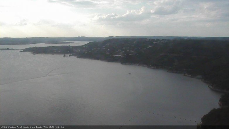 Lake Travis webcam, September 22, 2016 5:15 PM CT