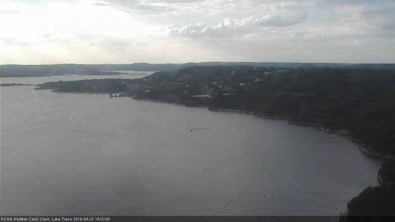 Lake Travis webcam, September 22, 2016 5:35 PM CT