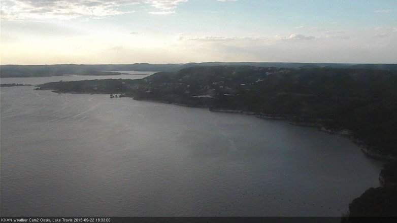 Lake Travis webcam, September 22, 2016 5:55 PM CT