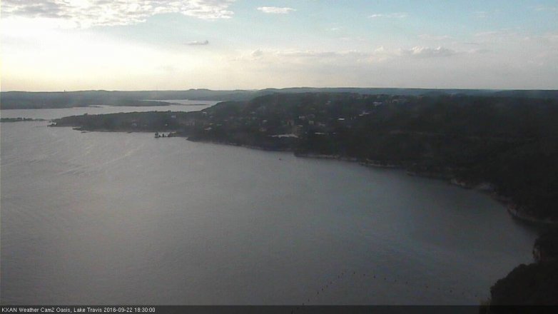 Lake Travis webcam, September 22, 2016 6:00 PM CT